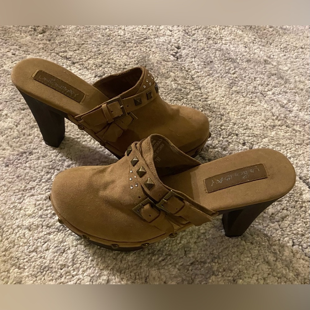 Unionbay Studded Rhinestone Heeled Clogs Size 7, Y2K